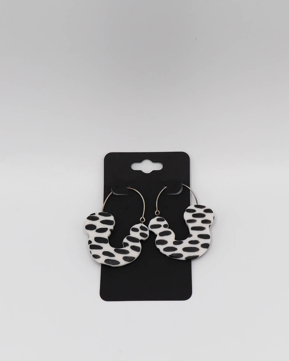Hoop porcelain sterling silver 26