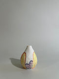 Color/texture bud vase yellow/purple