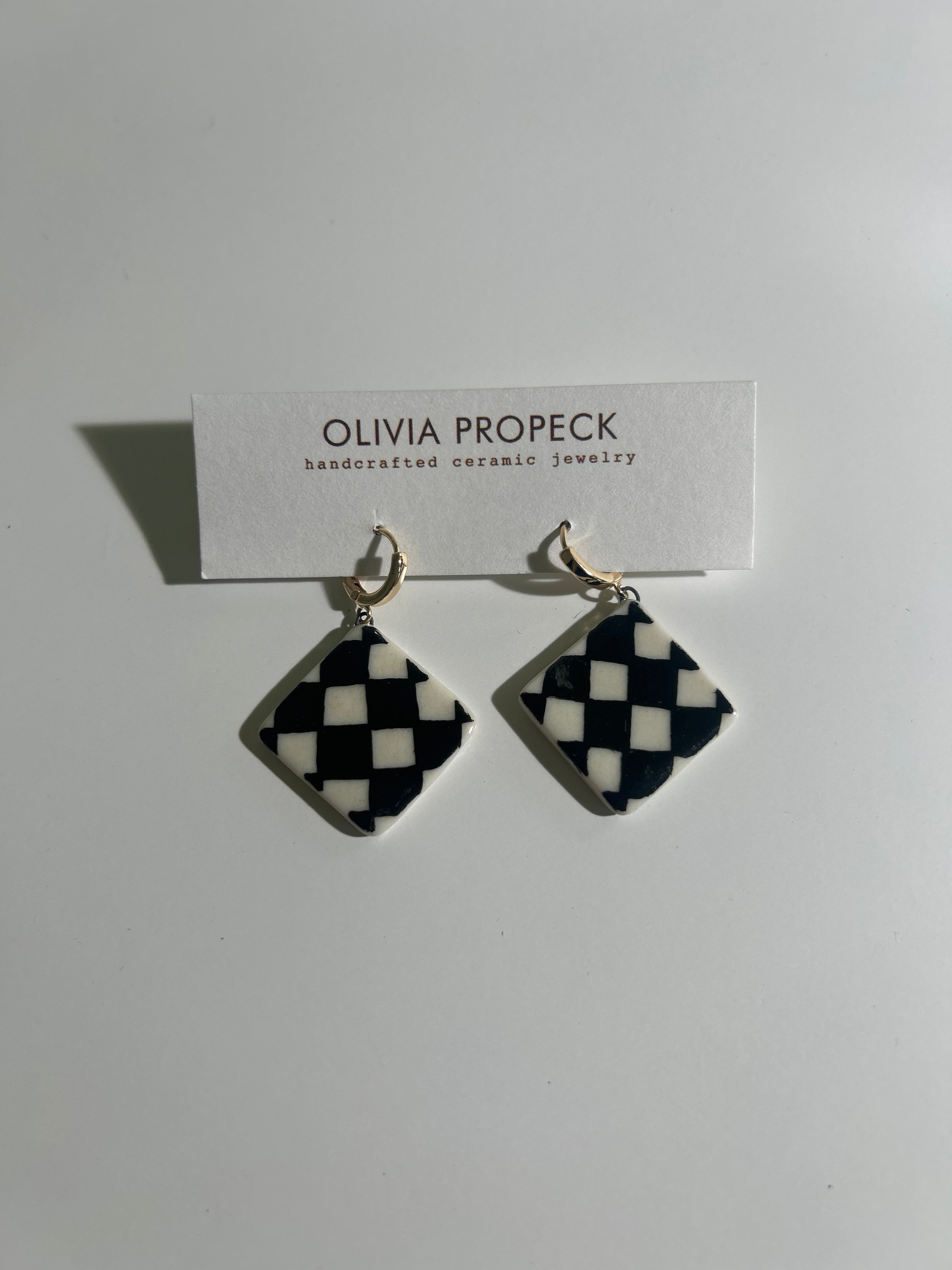 Checker earrings