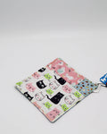 7x7" Pot Holder/Hot Pad: Cats/sushi 3-panel front, sushi back