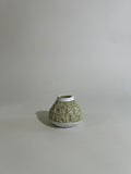 Porcelain leaf bud vase green 1