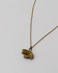 18 Inch Gold-plated brass necklace ginger
