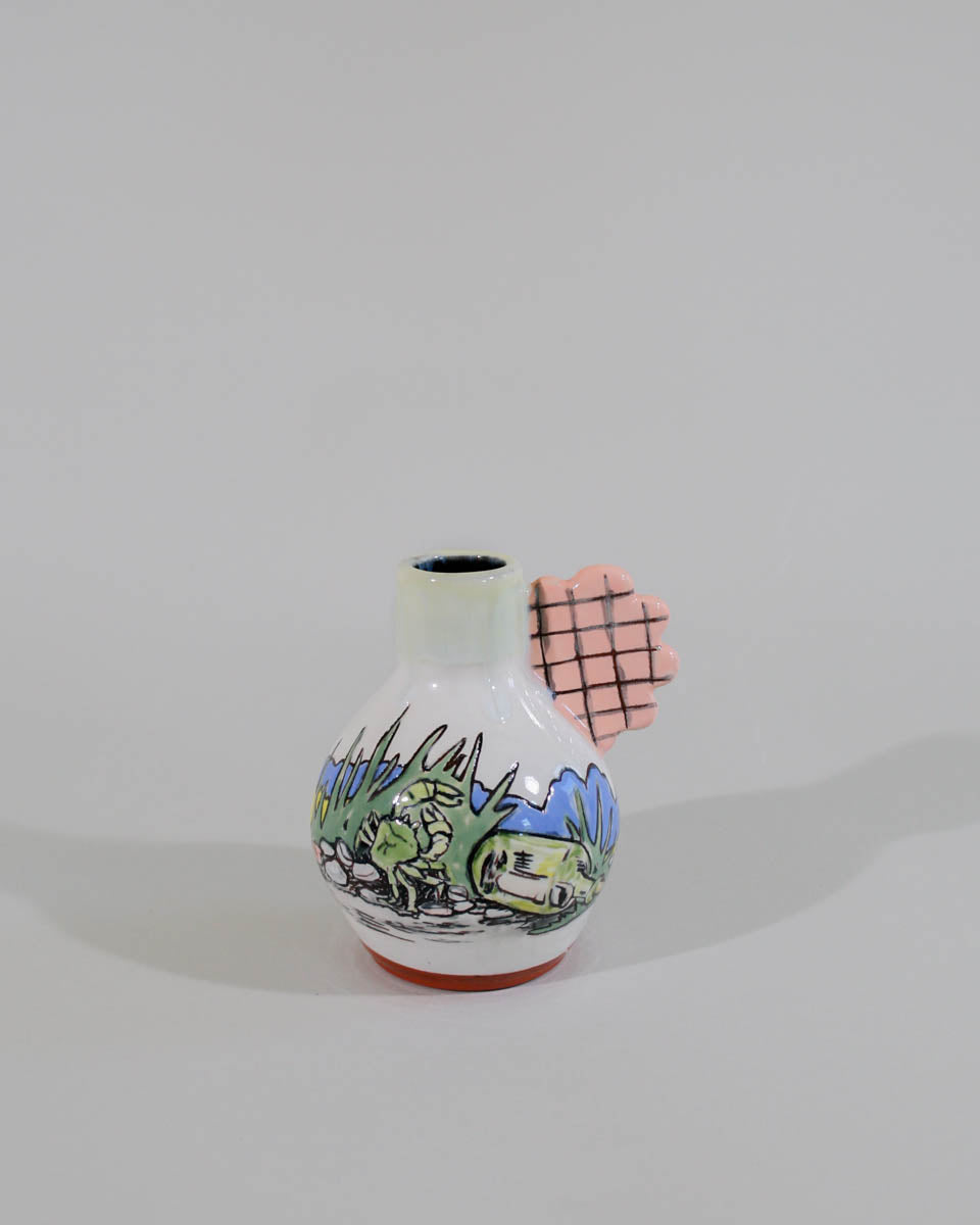 Bud vase  bottle and boat drawing 1