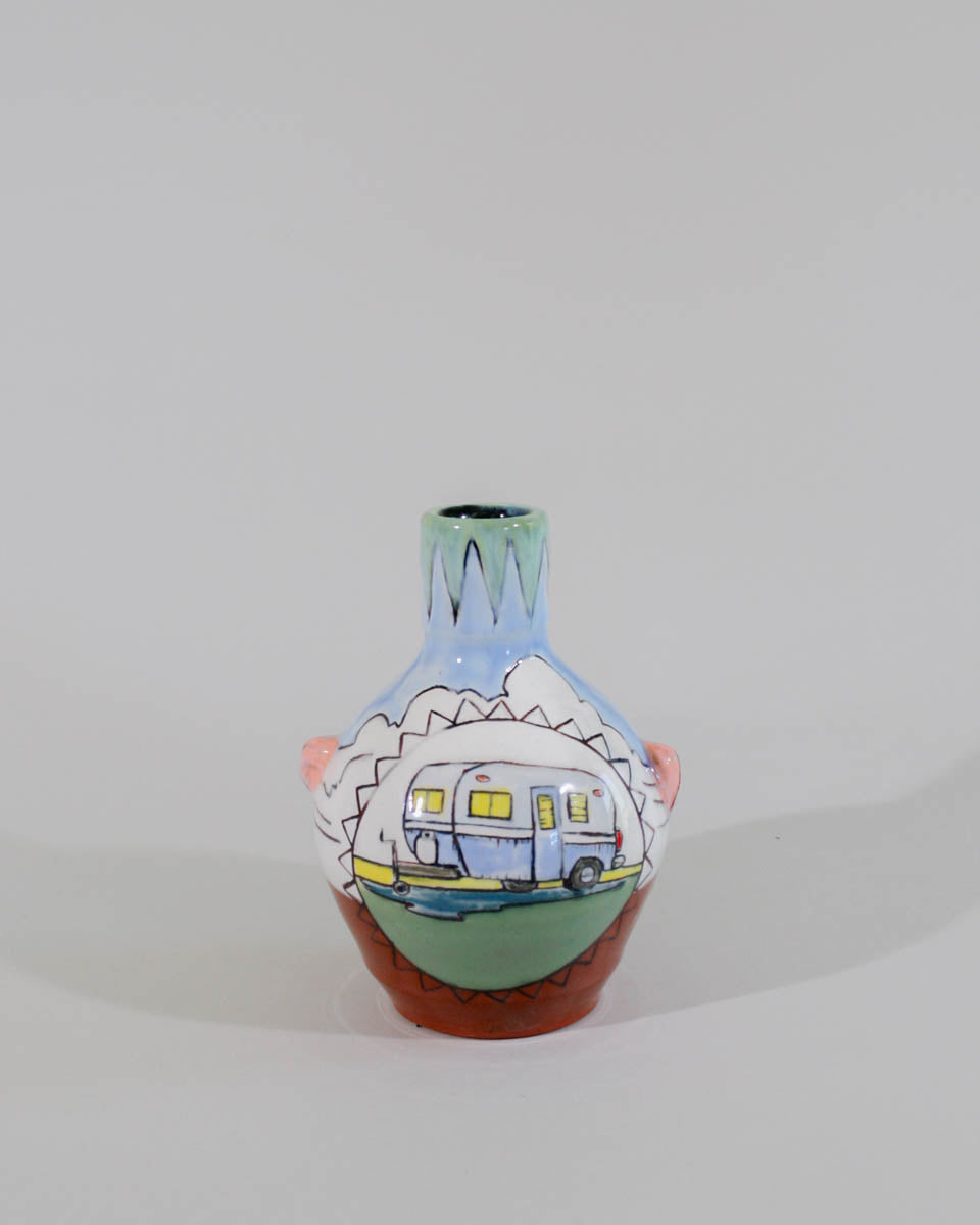 Bud vase  bottle and boat drawing 2