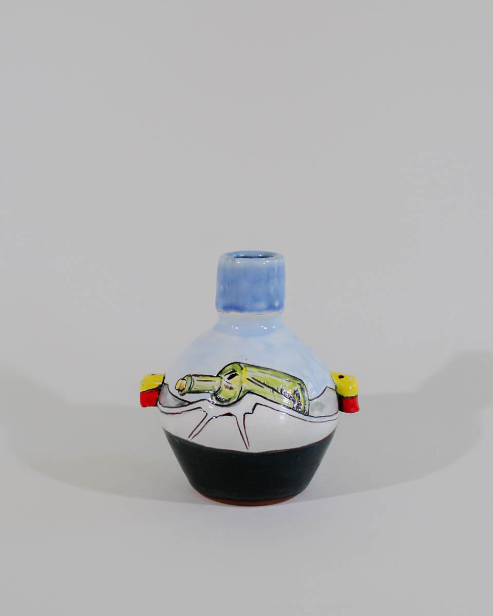 Bud vase  bottle and boat drawing 3