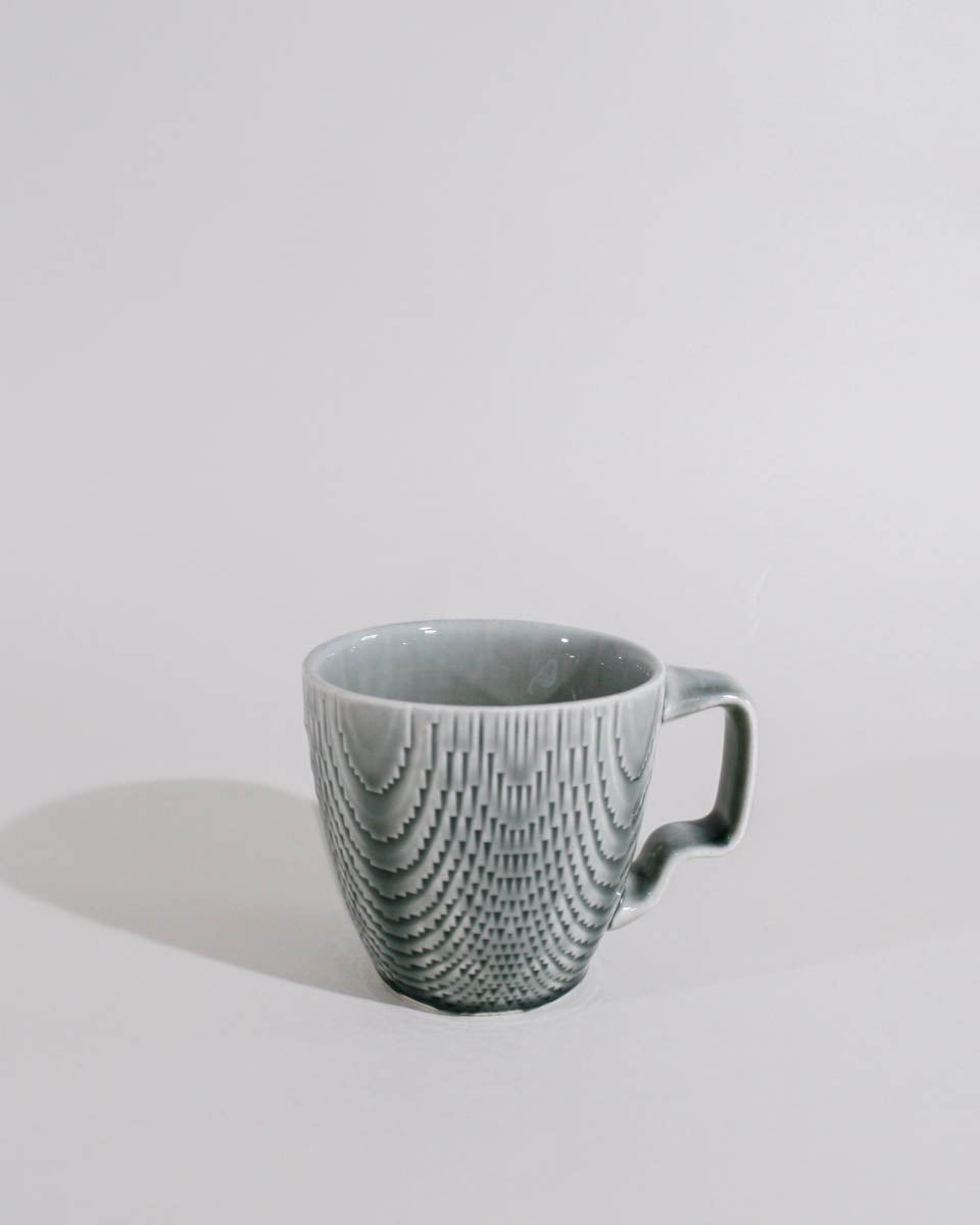 Grey Knockdown Mug with Wiggle Handle