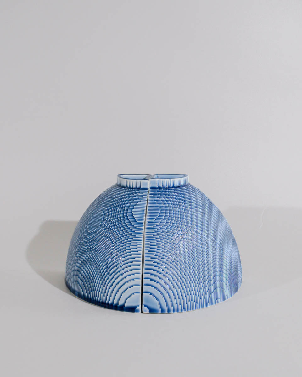 Blue Tall Bookend Vase