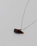 18 Inch Sterling silver necklace dark soy sauce