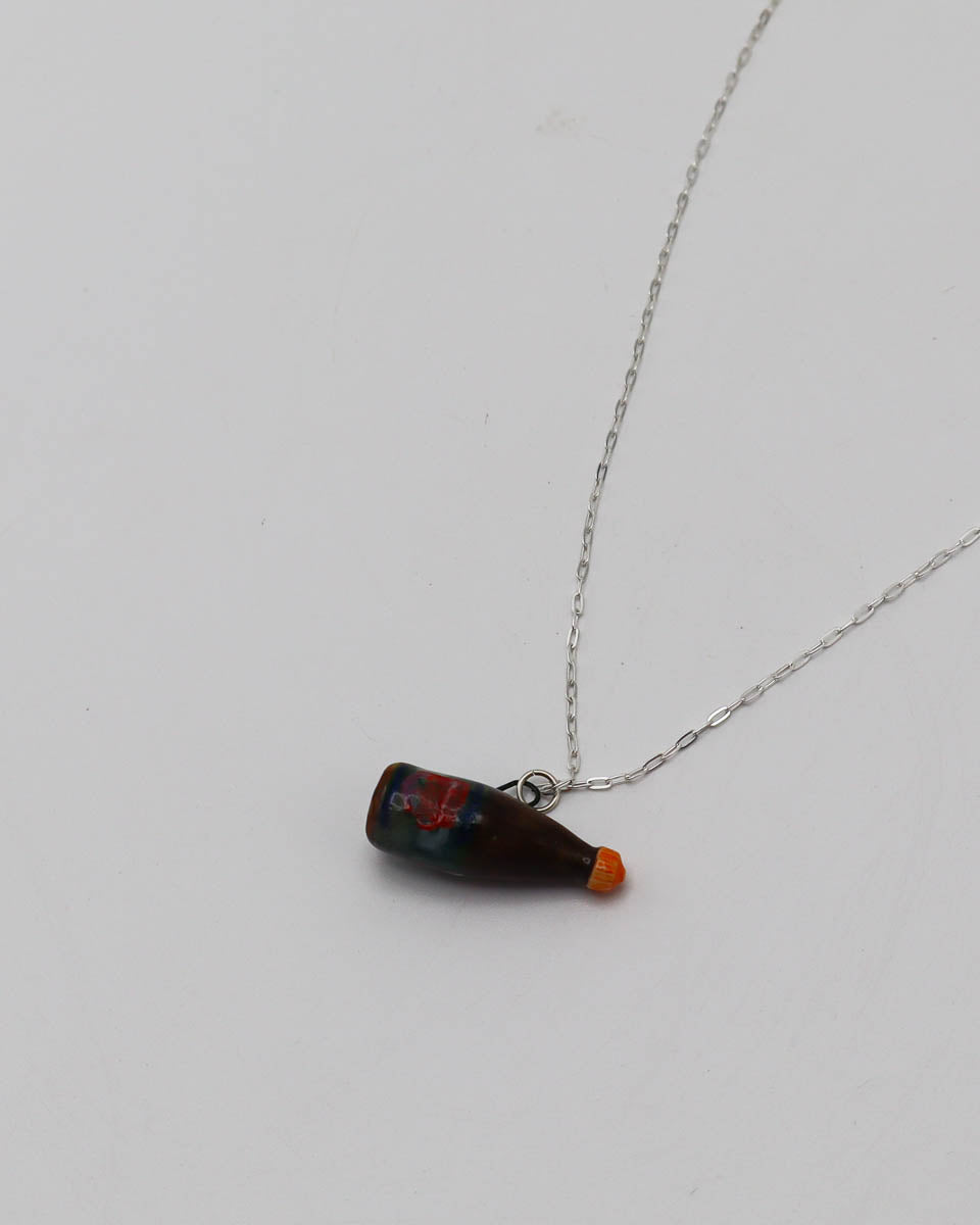 18 Inch Sterling silver necklace dark soy sauce
