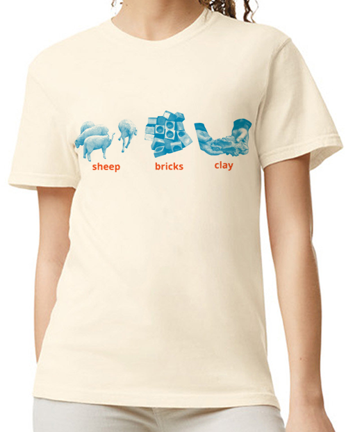 Sheep Bricks Clay T-Shirt