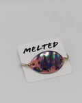 Bracelet sterling silver plated iridescent purple