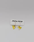 Earrings 18k gold filled wire with triangle yellow